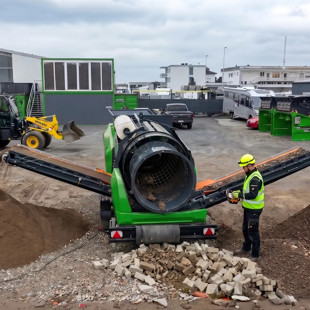 Heavy Duty Portable Soil Trommel Screen