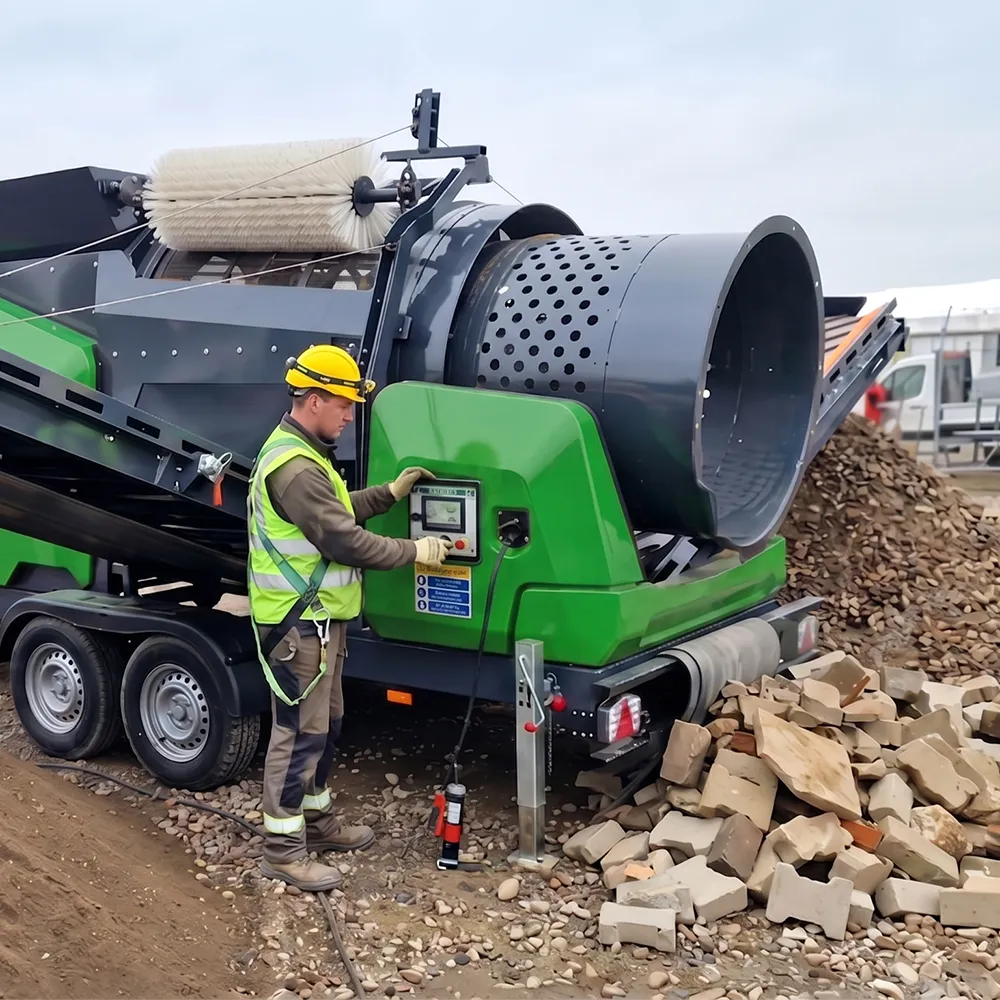 Heavy Duty Portable Soil Trommel Screen