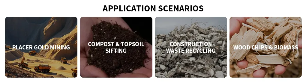 High Quality Small Trommel Screen application scenarios for mining compost and recycling
